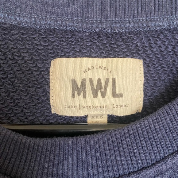 Madewell Floral Embroidered Navy Blue Sweater - Picture 4 of 4